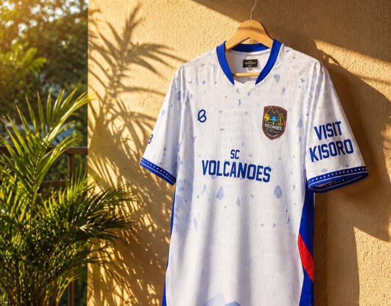 SC Volcanoes Turn Football Jersey into Tourism Billboard for Kisoro with Arsenal’s Visit Rwanda concept